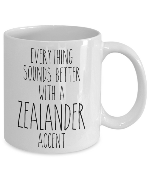 New Zealand Mug Everything Sounds Better with a Zealander Accent Coffee Cup Gift