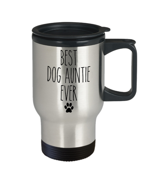 Best Dog Auntie Ever Insulated Travel Mug Coffee Cup Funny Gift