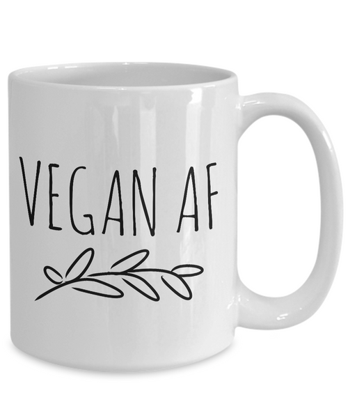 Vegan Mug - Vegan AF Coffee Cup - Vegan Gifts-Cute But Rude