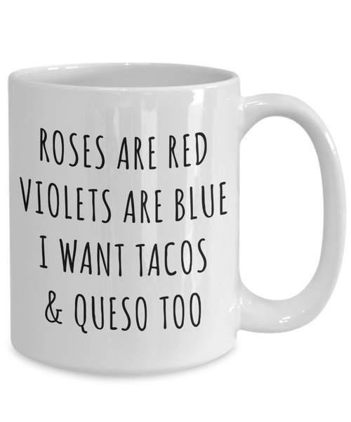 Valentine's Day Gift Ideas for Taco Lovers Queso Coffee Mug Funny Cup Boyfriend Gifts Girlfriend Gift-Cute But Rude