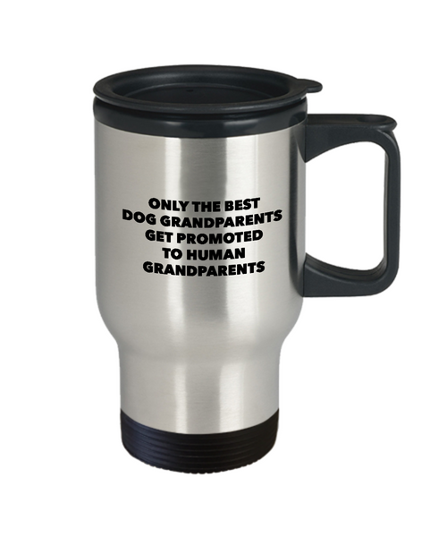 New Grandparent Gift - Only the Best Dog Grandparents Get Promoted to Human Grandparents Mug Stainless Steel Insulated Coffee Cup-Cute But Rude