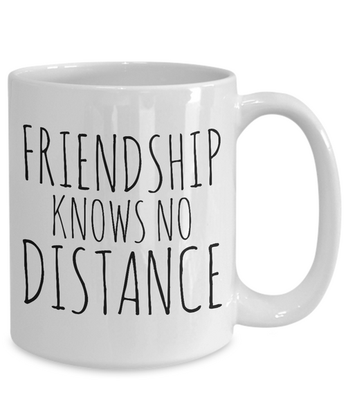 Friendship Knows No Distance Mug Long Distance Friend Gifts Coffee Cup-Cute But Rude