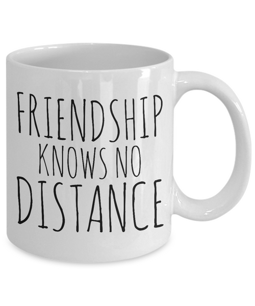 Friendship Knows No Distance Mug Long Distance Friend Gifts Coffee Cup-Cute But Rude