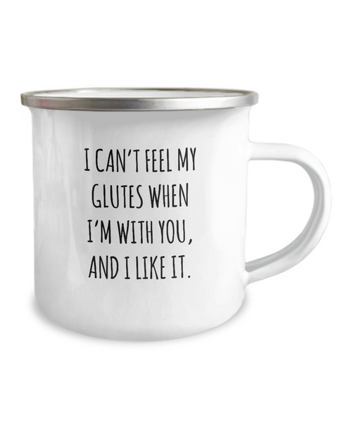 I Can't Feel My Glutes 32 oz Water Bottle Camping Mug Coffee Cup Funny Coworker Gifts