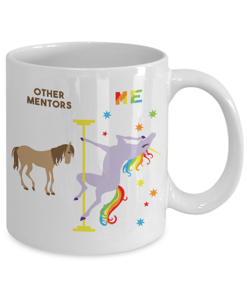 Mentor Gift for Mentor Appreciation Thank You Mentor Teacher Mug Other Mentors vs. Me Rainbow Unicorn Coffee Cup