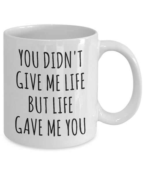 Adoptive Mom Gift Adopted Mother's Day Gift Foster Parents Gift Idea Adoptive Parent Mug Adoption Mug You Didn't Give Me Life But Life Gave Me You Coffee Cup-Cute But Rude