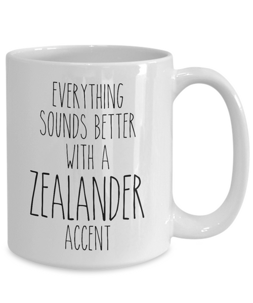 New Zealand Mug Everything Sounds Better with a Zealander Accent Coffee Cup Gift