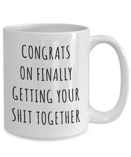 College Graduation Gifts Congrats on Finally Getting Your Shit Together Mug Funny Coffee Cup-Cute But Rude