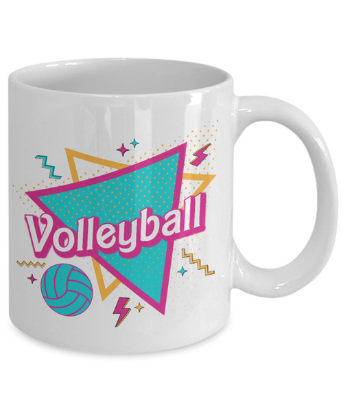 Volleyball Mom Mug, Volleyball Coach, Volleyball Player Gift, Volleyball Team Gift, Volleyball Gift Idea, Retro 90's Coffee Cup