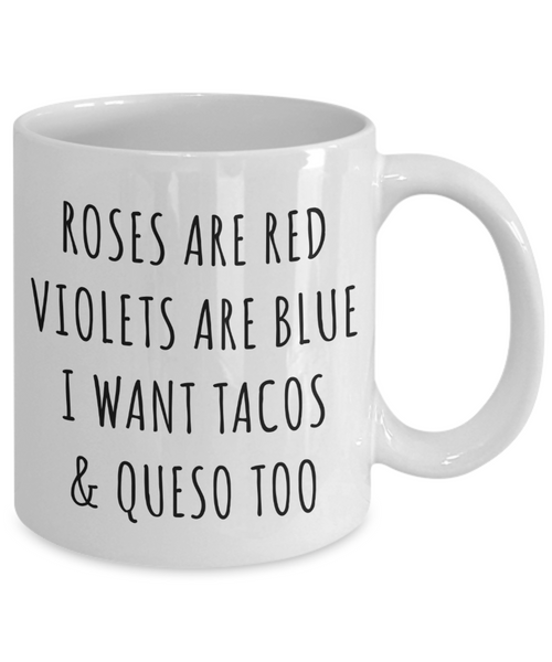 Valentine's Day Gift Ideas for Taco Lovers Queso Coffee Mug Funny Cup Boyfriend Gifts Girlfriend Gift-Cute But Rude