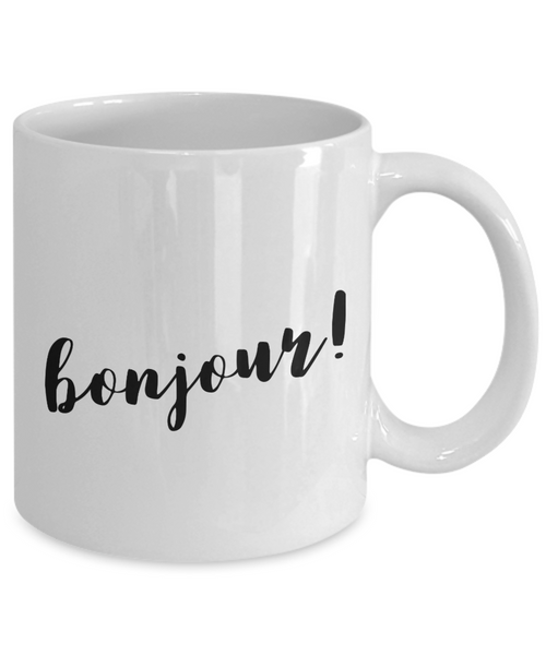 Bonjour Coffee Mug Ceramic Coffee Cup-Cute But Rude