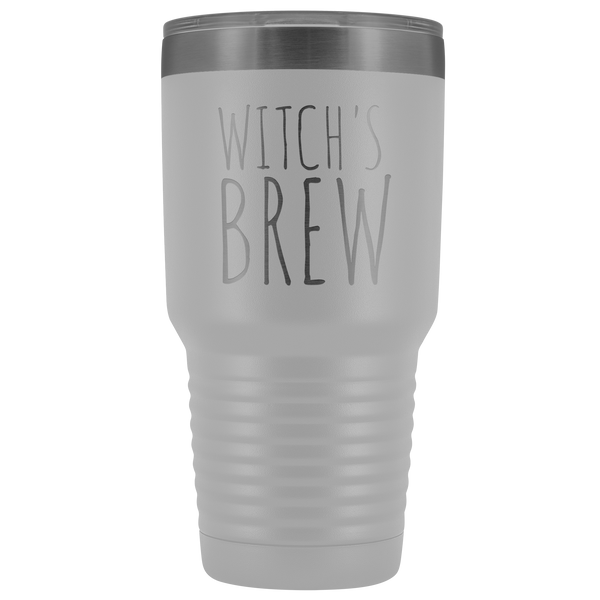 Witch's Brew Tumbler Funny Fall Halloween Gifts for Friends Metal Mug Insulated Hot Cold Travel Coffee Cup 30oz BPA Free