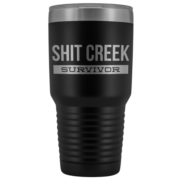 Recovery Mug Recovery Gifts Sobriety Gifts Funny Mugs for Men Women Shit Creek Survivor Tumbler Metal Mug Insulated Hot Cold Travel Coffee Cup 30oz BPA Free