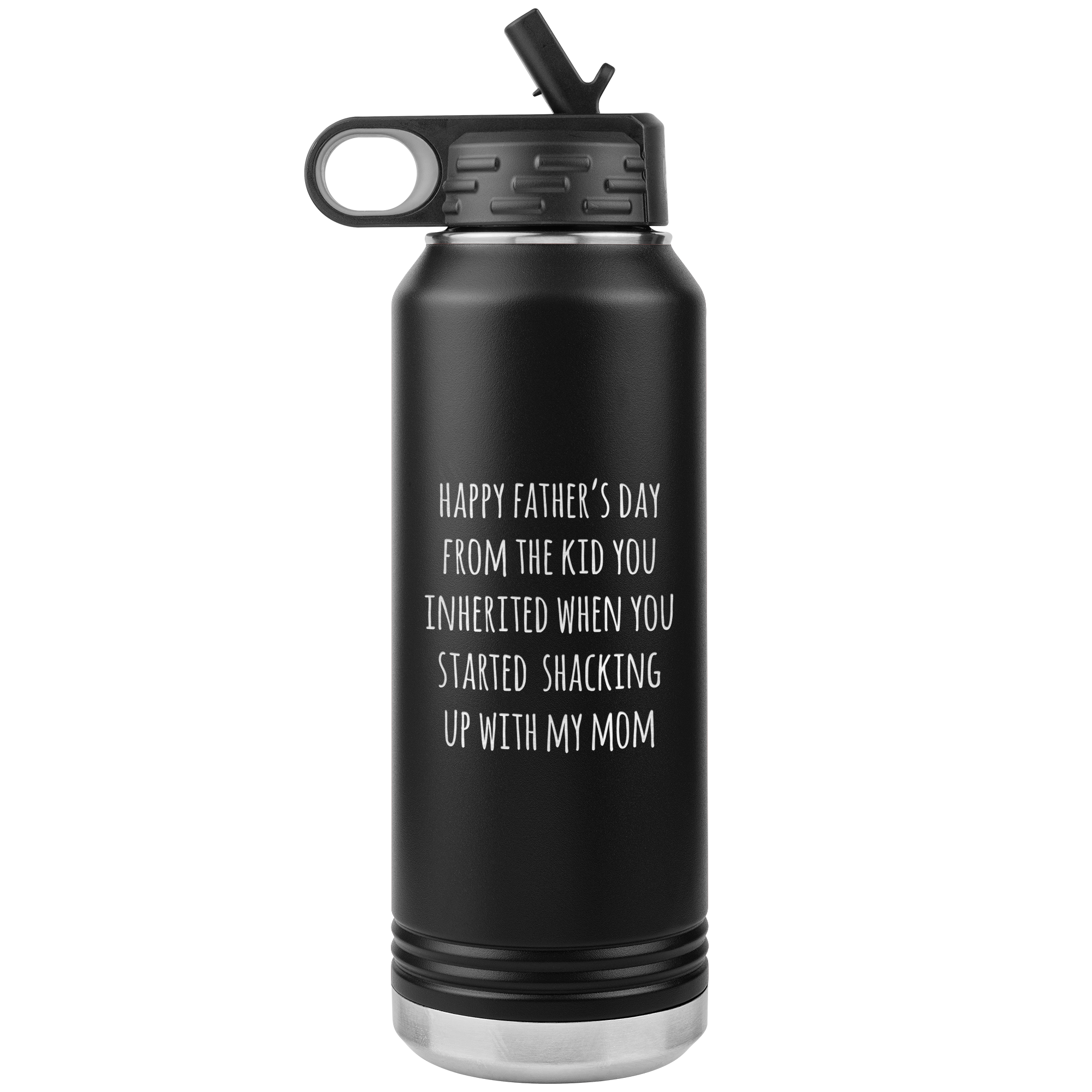 Stepdad Gifts Happy Father's Day From the Kid You Inherited Water Bottle Insulated Tumbler 32oz BPA Free