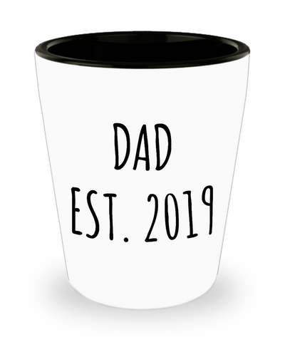 New Dad Est 2019 Gifts Ceramic Shot Glass