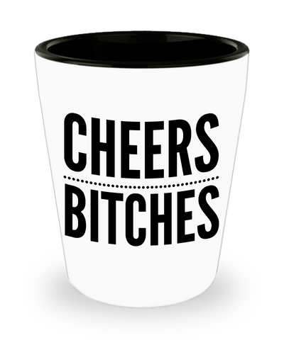 Cheers Bitches Shot Glasses - Bachelorette Party Shot Glasses - 21st Birthday Shot Glass - Funny Shot Glasses - Cute Shot Glass