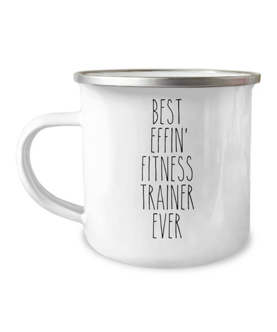 Gift For Fitness Trainer Best Effin' Fitness Trainer Ever Camping Mug Coffee Cup Funny Coworker Gifts