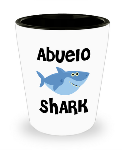 Abuelo Shark Do Do Do Gift Idea Birthday Gifts for Abuelos Ceramic Shot Glass