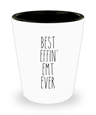 Gift For Emt Best Effin' Emt Ever Ceramic Shot Glass Funny Coworker Gifts