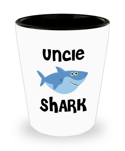 Uncle Shark Do Do Do Gift Idea Birthday Gifts for Uncles Ceramic Shot Glass