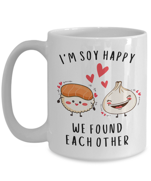 Anniversary Gift, Dating Anniversary, Newlywed Mug, 5th Anniversary, 10th Anniversary, 25th Anniversary, Girlfriend Gift, Sushi Gift, Sushi Gifts, Kawaii Mug