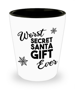 Secret Santa Gifts Funny Christmas Holiday Gift Exchange Idea Under 20 White Elephant Coworker Gift for Men Women Shot Glass