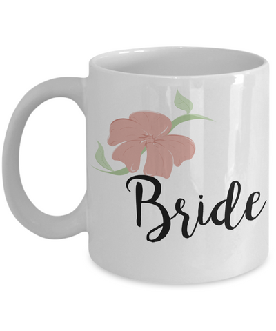 Wedding Mugs - Bride Mug - Bride and Groom Mugs - Flower Coffee Mug-Cute But Rude