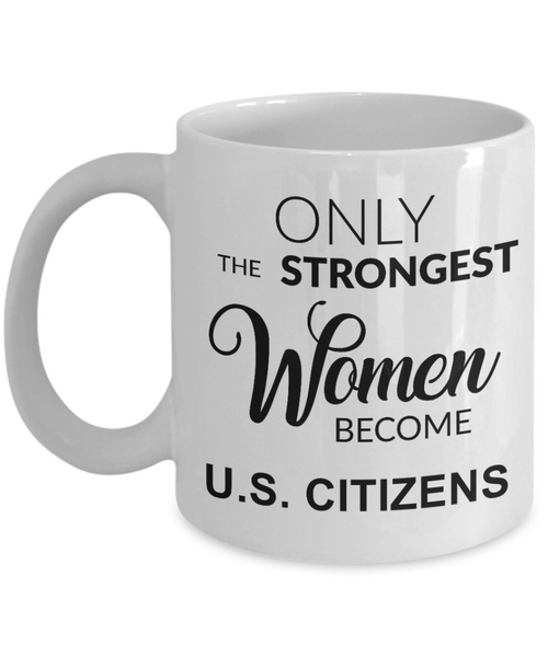 Us Citizenship Gift, New Citizen Gift, Becoming a Us Citizen Gift, Woman US Citizen, Coffee Cup