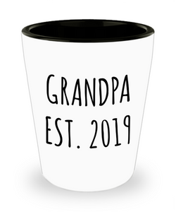 Grandpa Est 2019 Gifts Ceramic Shot Glass