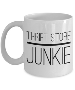 Thrift Store Junkie Coffee Mug - Boho Gifts - Vintage Style Coffee Mugs - Boho Chic Decor-Cute But Rude