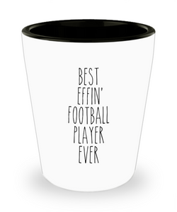 Gift For Football Player Best Effin' Football Player Ever Ceramic Shot Glass Funny Coworker Gifts