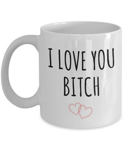 Galentines Day Mug I Love You Bitch Coffee Cup-Cute But Rude