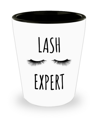 Lash Tech Eyelash Artist Gifts Lashes Technician Lash Expert Ceramic Shot Glass