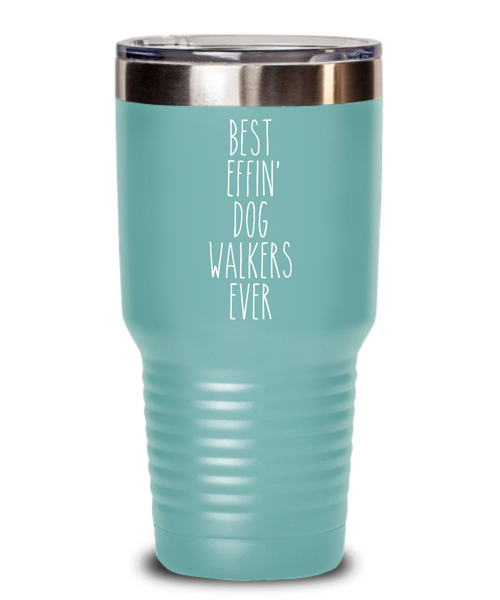 Gift For Dog Walkers Best Effin' Dog Walkers Ever Insulated Drink Tumbler Travel Cup Funny Coworker Gifts