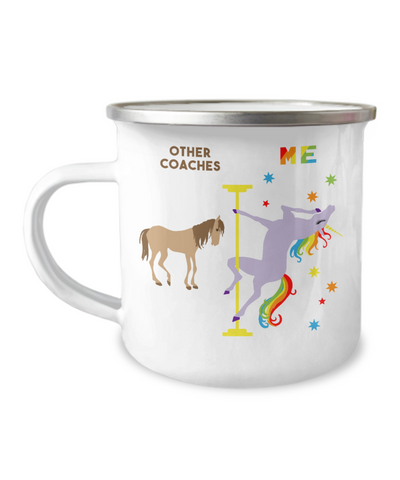 Coach Mug Other Coaches vs Me Rainbow Unicorn Metal Camping Coffee Cup