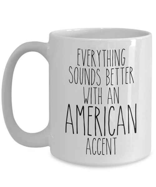 Us Citizenship Gift, New Citizen Gift, Becoming a Us Citizen Gift, American Accent Coffee Cup