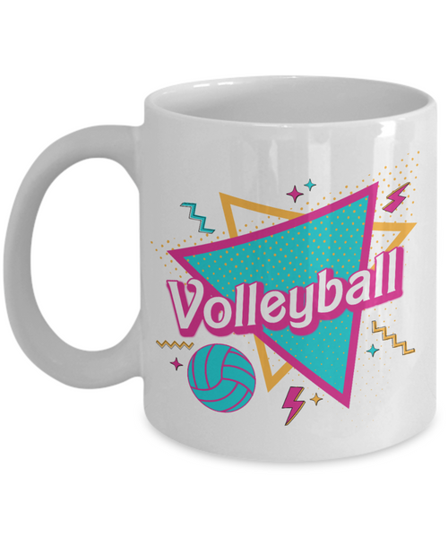 Volleyball Mom Mug, Volleyball Coach, Volleyball Player Gift, Volleyball Team Gift, Volleyball Gift Idea, Retro 90's Coffee Cup