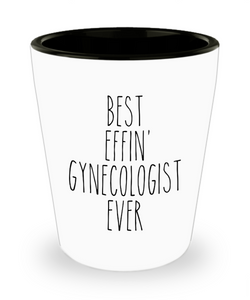 Gift For Gynecologist Best Effin' Gynecologist Ever Ceramic Shot Glass Funny Coworker Gifts