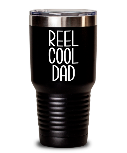 Dad Fishing Tumbler Funny Fly Fisherman Gift Father's Day Insulated Travel Coffee Cup BPA Free