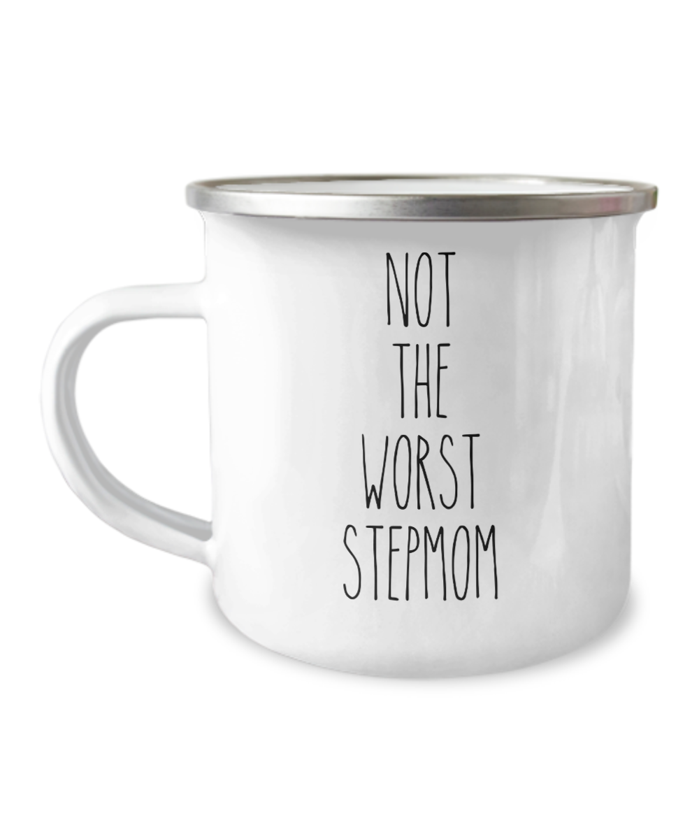 Not The Worst Stepmom Camping Mug Coffee Cup Funny Coworker Gifts