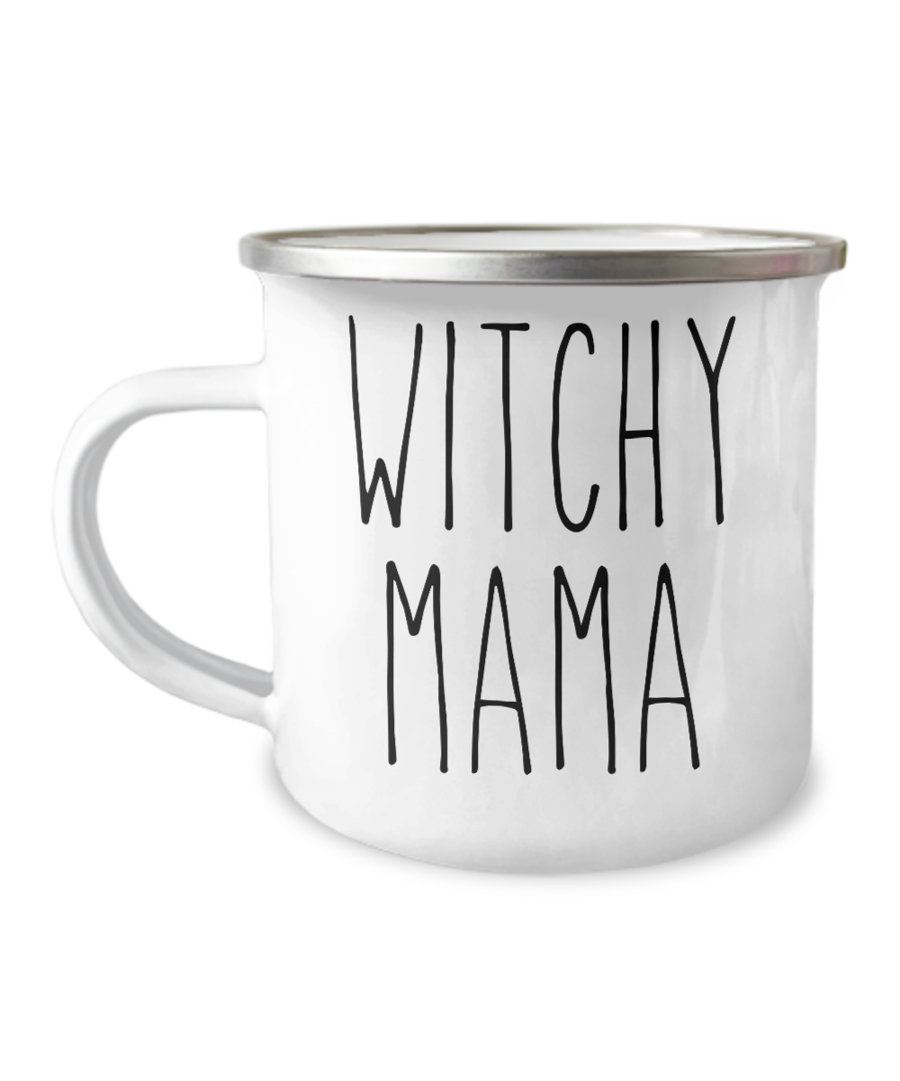 Witchy Mama Metal Camping Mug Coffee Cup Funny Gift