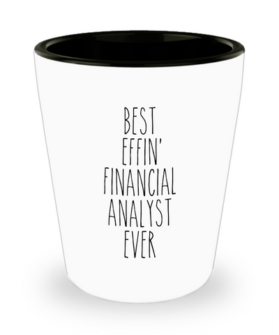 Gift For Financial Analyst Best Effin' Financial Analyst Ever Ceramic Shot Glass Funny Coworker Gifts