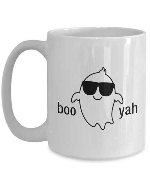 Ghost Mug, Spooky Mug, Spooky Season Mug, Boo Yah Mug Coffee Cup