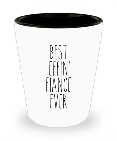 Gift For Fiance Best Effin' Fiance Ever Ceramic Shot Glass Funny Coworker Gifts