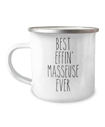 Gift For Masseuse Best Effin' Masseuse Ever Camping Mug Coffee Cup Funny Coworker Gifts