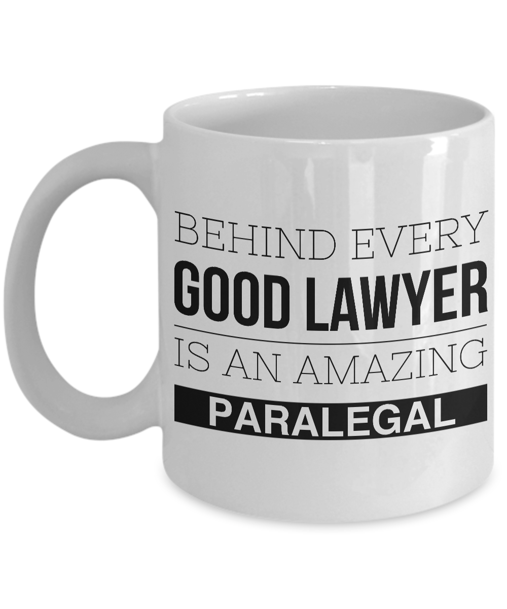 Paralegal Coffee Mug - Gifts for Paralegals - Paralegal Graduation Gift - Behind Every Good Lawyer is an Amazing Paralegal Coffee Cup-Cute But Rude