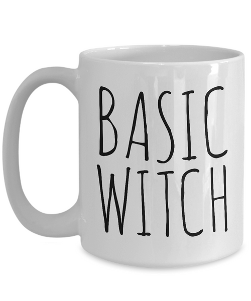 Basic Witch Mug Funny Halloween Ceramic Coffee Cup Gifts for Witches-Cute But Rude