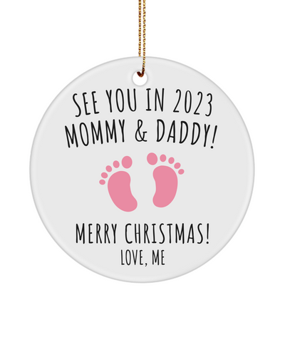 Pregnancy Ornament, Pregnant Ornament, Expecting Ornament, Unborn Baby, Pregnant Christmas, Having a Baby Girl in 2023 Ceramic Ornament, Baby Gift