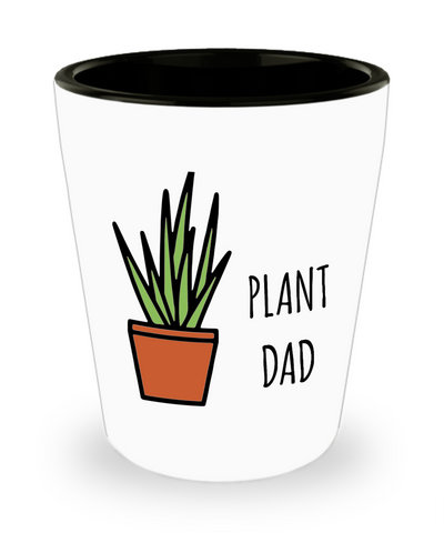 Proud Stay at Home Plant Dad Ceramic Shot Glass