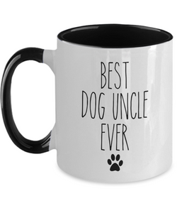 Best Dog Uncle Ever Mug Two-Tone Coffee Cup Funny Gift